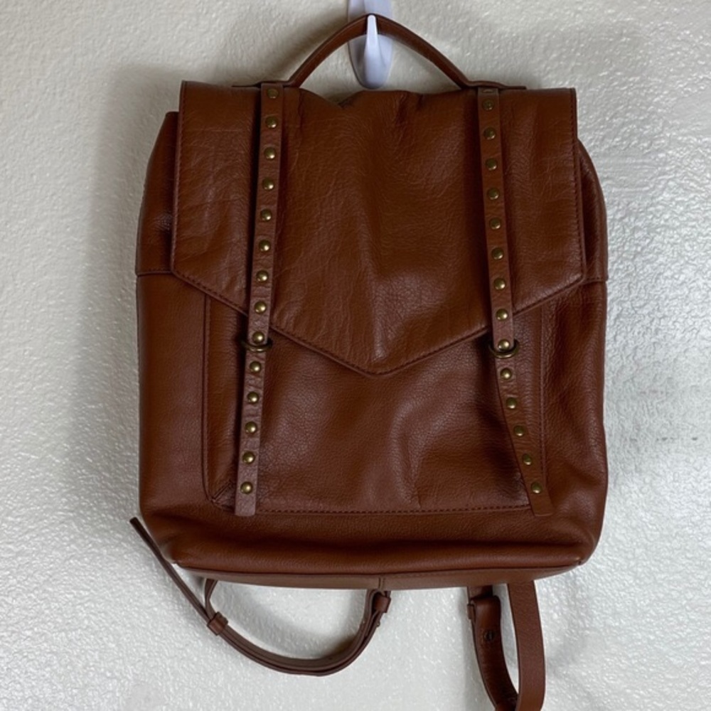 Lucky brand brown leather backpack
